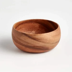 Small Acacia Wood Serving Bowl
